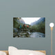 Group of trekkers cross the bridge Wall Mural