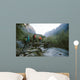 Group of trekkers cross the bridge Wall Mural