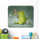 Princess Reading to Dragon Wall Decal