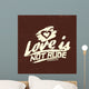Biblical illustration. Christian typographic. Love is not rude, 1 Corinthians 13:4 Wall Mural