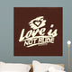Biblical illustration. Christian typographic. Love is not rude, 1 Corinthians 13:4 Wall Mural