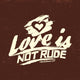 Biblical illustration. Christian typographic. Love is not rude, 1 Corinthians 13:4 Wall Mural
