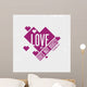 Biblical illustration. Christian typographic. Love does not boast, 1 Corinthians 13:4 Wall Mural