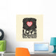 Biblical illustration. Christian typographic. Love does not rejoice at wrongdoings but rejoices with the truth, 1 Corinthians 13:6 Wall Decal