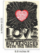 Biblical illustration. Christian typographic. Love does not rejoice at wrongdoings but rejoices with the truth, 1 Corinthians 13:6 Wall Decal