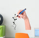 Hand with fountain pen drawing Floral tree Wall Decal