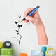 Hand with fountain pen drawing Floral tree Wall Decal