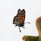 Isolated Monarch Butterfly on a Branch Wall Decal