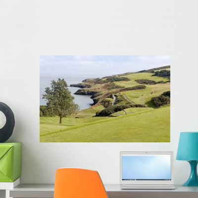 Golf Course Seashore Wicklow Wall Decal shown on a wall