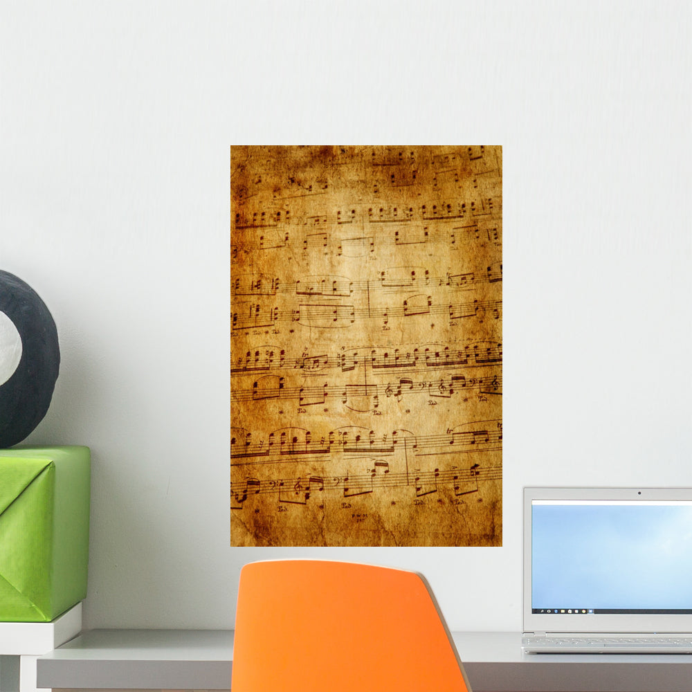 Musical Note Mural Musical Notes Page Wall Mural – Wallmonkeys