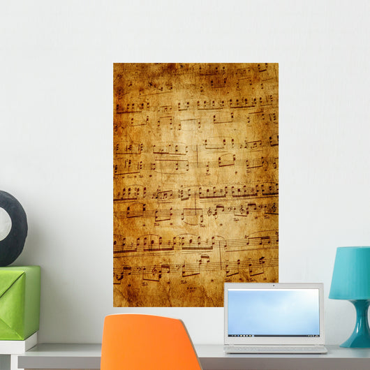 Musical Notes Page Wall Mural