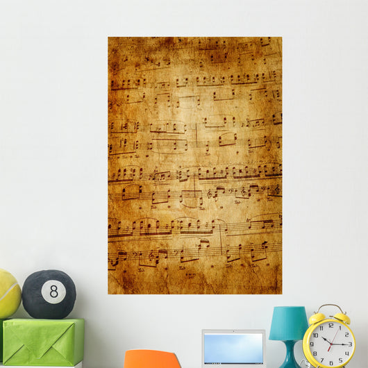 Musical Notes Page Wall Mural