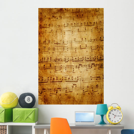 Musical Notes Page Wall Mural
