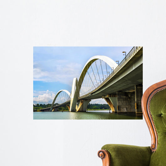 JK Bridge in Brasilia, capital of Brazil. Wall Mural