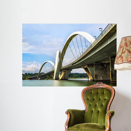 JK Bridge in Brasilia, capital of Brazil. Wall Mural