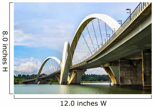 JK Bridge in Brasilia, capital of Brazil. Wall Mural