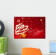 Merry Christmas greetings card Wall Mural