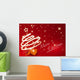 Merry Christmas greetings card Wall Mural