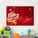 Merry Christmas greetings card Wall Mural