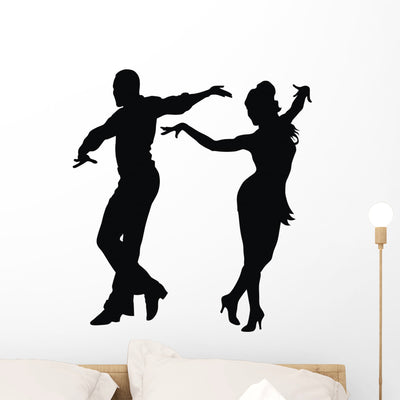 Dancers Wall Decal shown on a wall