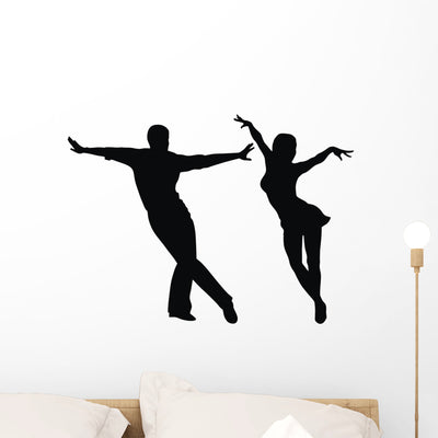 Dancers Wall Decal shown on a wall