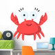 Crab cartoon icon. Illustration for web and mobile design. Wall Decal