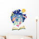 Watercolor Open Book Reading Wall Decal