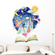 Watercolor Open Book Reading Wall Decal