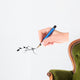 Hand with fountain pen Wall Decal