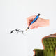 Hand with fountain pen Wall Decal