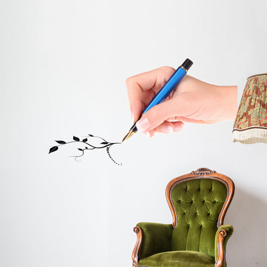 Hand with fountain pen Wall Decal