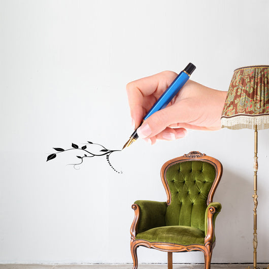 Hand with fountain pen Wall Decal