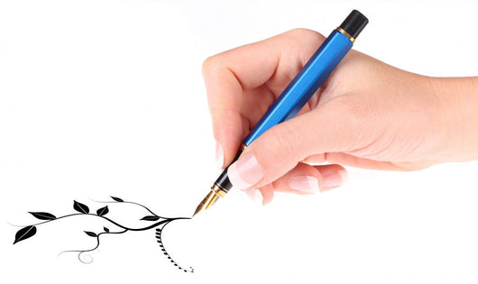 Hand with fountain pen Wall Decal