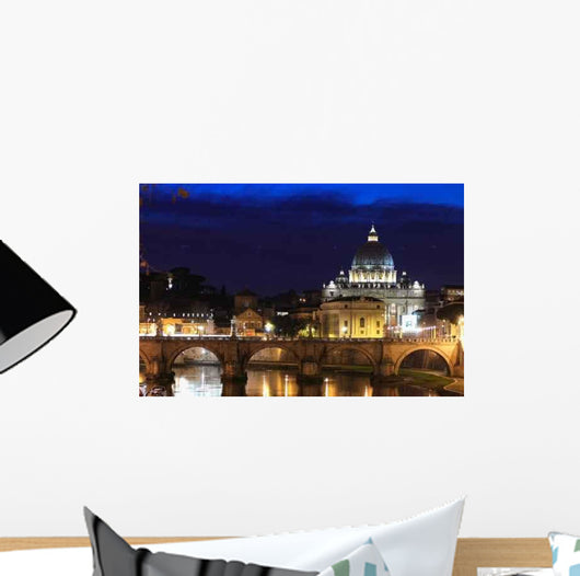 Vatican Night from Ponte Wall Decal