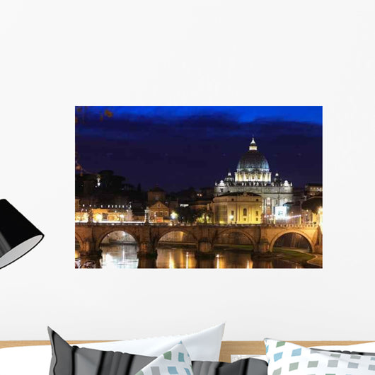 Vatican Night from Ponte Wall Decal