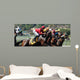 race horses coming out of the gate Wall Mural