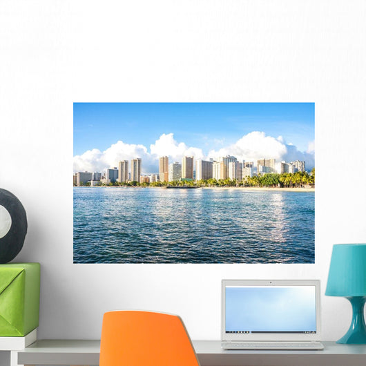 Beautiful Waikiki Beach Honolulu Wall Decal