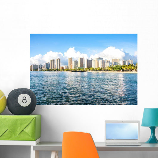 Beautiful Waikiki Beach Honolulu Wall Decal