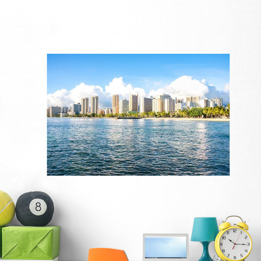 Beautiful Waikiki Beach Honolulu Wall Decal