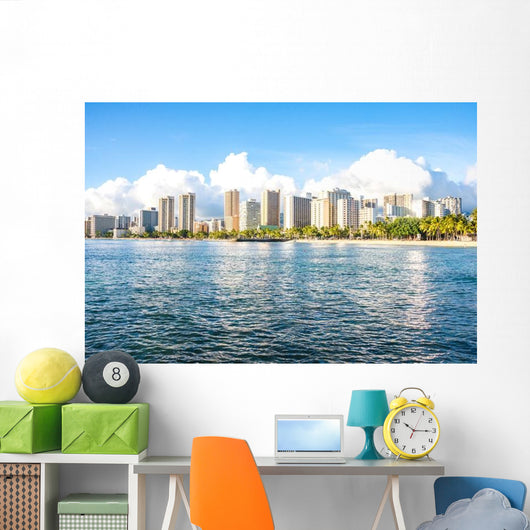 Beautiful Waikiki Beach Honolulu Wall Decal