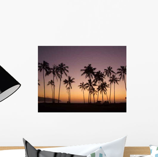 Hawaiian Sunset Wall Decal Design 2