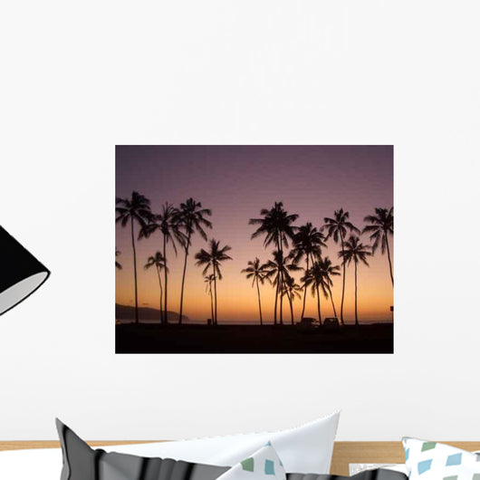 Hawaiian Sunset Wall Decal Design 2