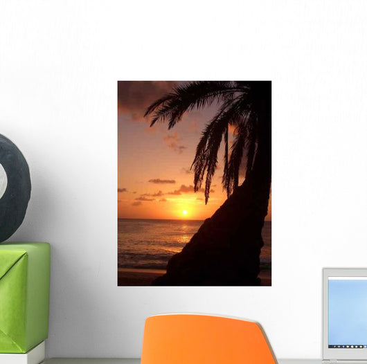 Hawaiian Sunset Wall Decal Design 1