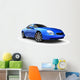 Blue Sports Car Wall Decal