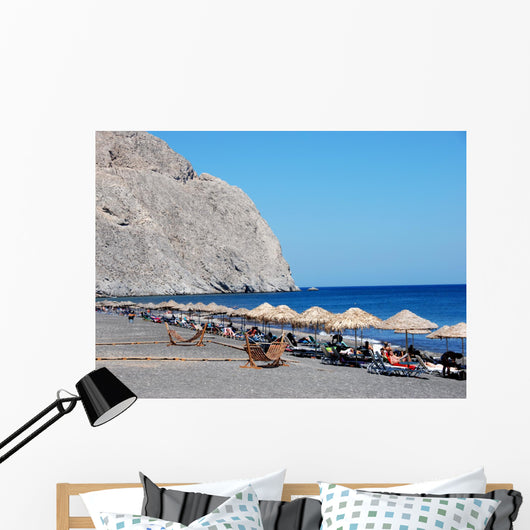 Amazing Beach Santorini Wall Mural