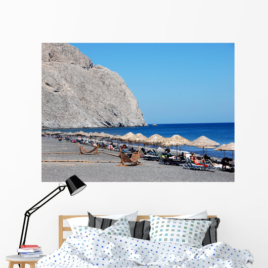 Amazing Beach Santorini Wall Mural