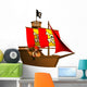 Little Pirate Ship Wall Decal