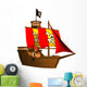 Little Pirate Ship Wall Decal