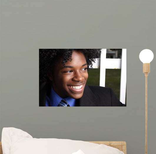 African American teen smiling Wall Mural