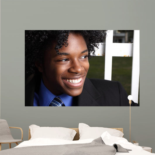 African American teen smiling Wall Mural